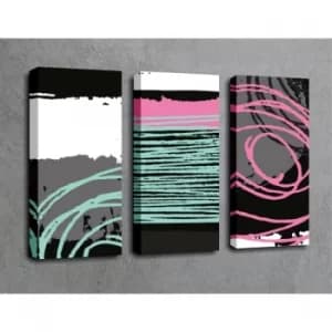 UC030 Multicolor Decorative Canvas Painting (3 Pieces)