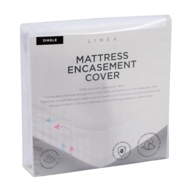 Linea Single Mattress Protector - White White One Size