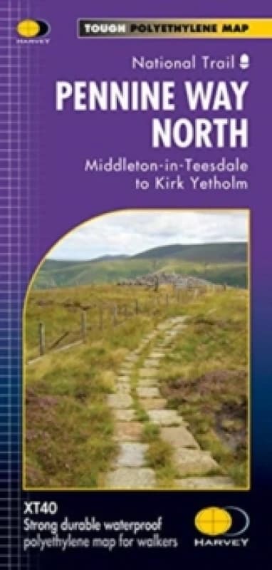Pennine Way North : Middleton-in-Teesdale to Kirk Yetholm Sheet map, folded