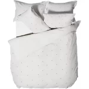 The Linen Yard Strand Duvet Cover Set (King) (White/Grey)