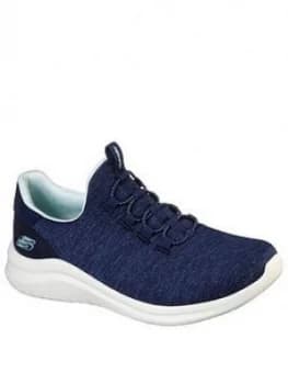 Skechers Ultra Flex 2.0 Trainers - Navy, Size 3, Women