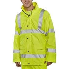 BSeen High Vis Super B Dri Breathable Jacket XL Saturn Yellow Ref