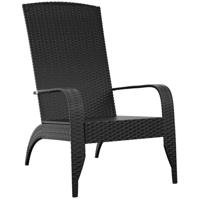 VIDAXL Vidaxl - Garden Adirondack Chair Black Poly Rattan 8720845692711