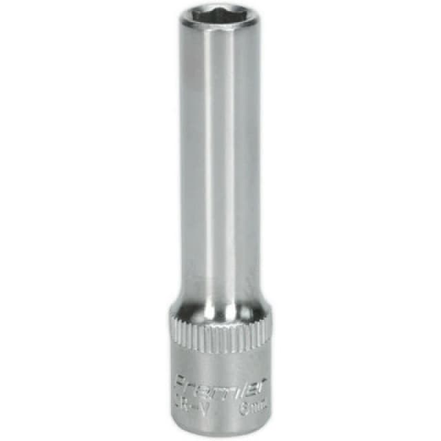Loops 6mm Forged Steel Deep Drive Socket - 1/4" Square Drive Chrome Vanadium Socket Metallics