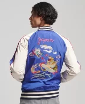 Superdry Mens Vintage Suikajan Jacket Blue / Mazarine Blue - Size: M