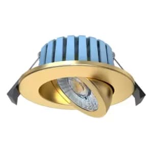 Spa EDEN LED Tiltable Fire Rated LED 7W Dimmable Tri-Colour CCT 60° Satin Brass
