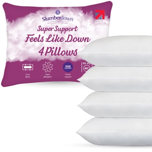 Slumberdown Slumberdown SS Feels Like Down 4 Pack White Medium XZ02701