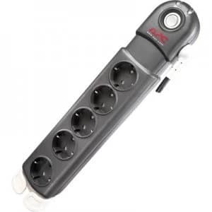 APC by Schneider Electric PL5B-DE Surge protection socket strip 5x Anthracite, Grey PG connector