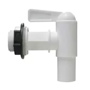 Plastic drain tap, nominal width 18 mm, incl. lock nut and gasket