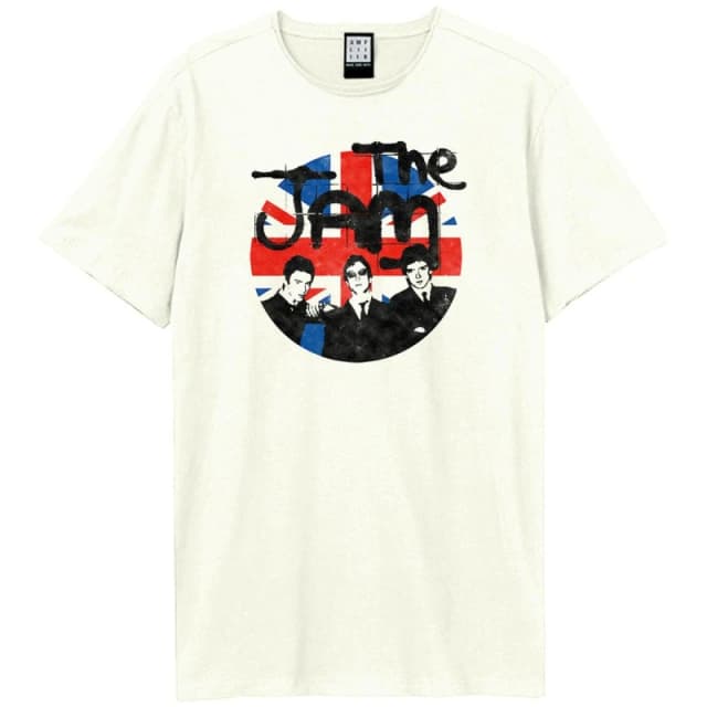 Amplified Amplified Men The Jam Union Jack T-Shirt in White Size: X-Small White XS Male 5063377084085