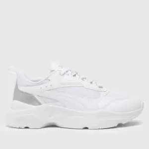 PUMA White Cassia Distressed Trainers