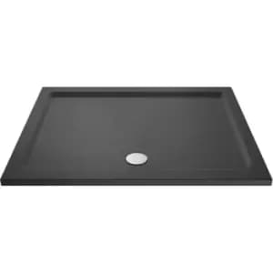 Hudson Reed Slate Grey 1500mm x 760mm Rectangular Shower Tray with Centre Edge Waste - TR71042 - Grey