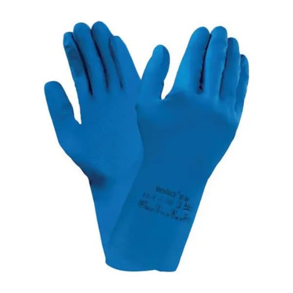 Alphatec Ansell Versatouch 87-195 Latex Gloves 1 Pair Blue L AN87-195L