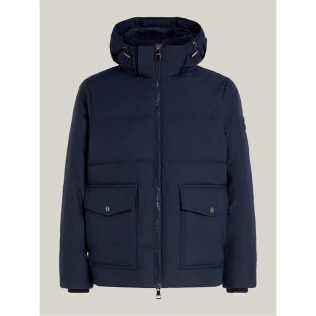 Tommy Hilfiger Mens Rockie Utility Medium-Weight Insulated Medium Puffer Jacket Desert Sky DW5 male S