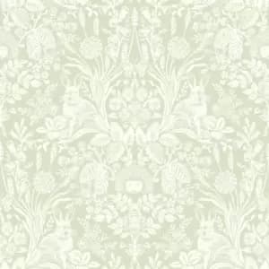 Holden Decor Damask Harlen Woodland Sage Green Wallpaper