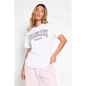 I Saw It First White Fearless Forever Oversized T-Shirt - White