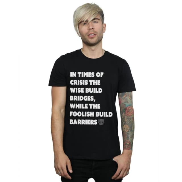 Marvel Marvel Men Black Panther Times Of Crisis T-Shirt Size: Small Black S Male 5059114187188