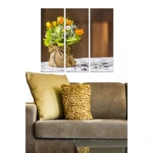 MDF155583701 Multicolor Decorative MDF Painting (3 Pieces)