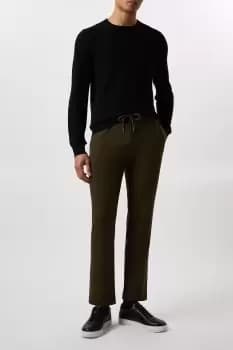 Slim Fit Khaki Drawstring Trousers