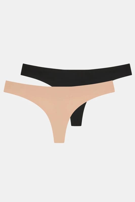 Accessorize Womens 2-Pack Seamless Thongs Size: Medium Multicolor Female M