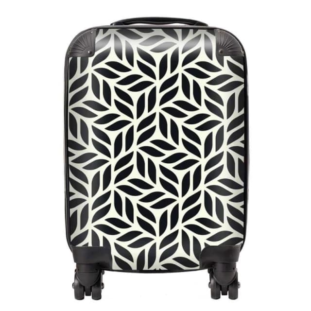 Warren Reed - Designer Modern Stylish Abstract Texture Suitcase in Black Size: Small Black Unisex Small