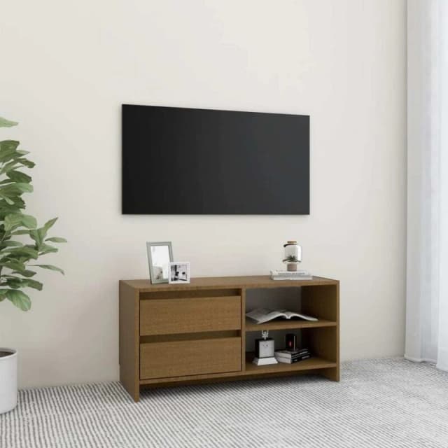 VIDAXL TV Cabinet Honey Brown 80x31x39cm Solid Pinewood Vidaxl 8720286761830