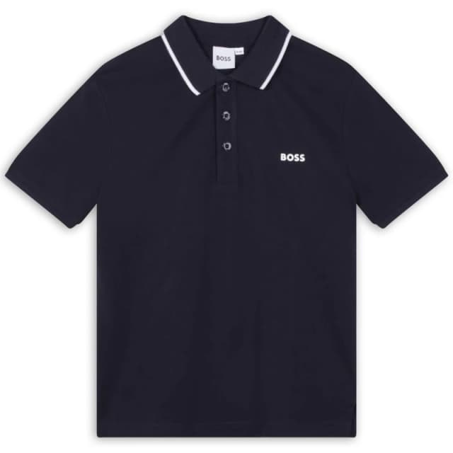Boss Small Logo Polo Shirt Juniors - Blue Blue 5 - 6 Years