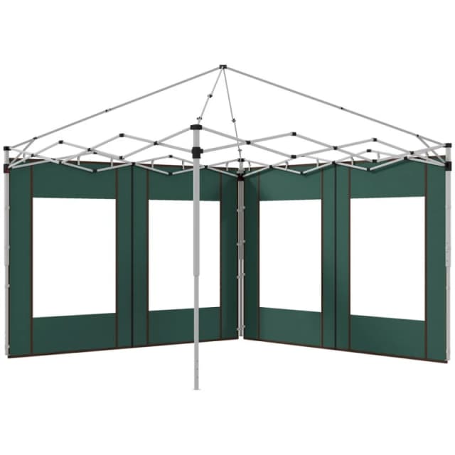 Outsunny Outsunny - 3x3(m) or 3x6m Pop Up Gazebo Side Panels with Windows Green 5056725502089