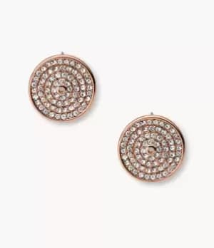 Fossil Women Rose Gold-Tone Brass Stud Earrings
