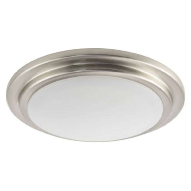 Happy Homewares Modern Chic Satin Nickel Flush LED Bathroom Ceiling Light Fitting