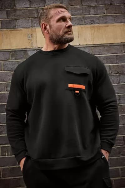Pocket Crew Neck Sweatshirt