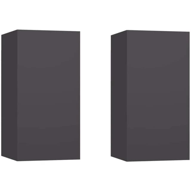 VIDAXL TV Cabinets 2 pcs Grey 30.5x30x60cm Engineered Wood Vidaxl 8720286351864