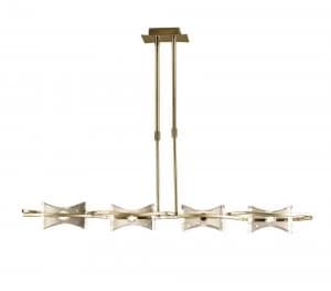 Telescopic 4 Light G9 Line, Antique Brass