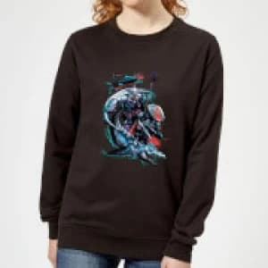Aquaman Black Manta & Ocean Master Womens Sweatshirt - Black