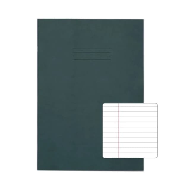 Rhino A4+ Exercise Book 80 Page F8M Dark Green (50 Pack) VDU080-227-2