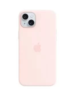 Apple iPhone 15 Plus Light Pink Silicone Case With Magsafe