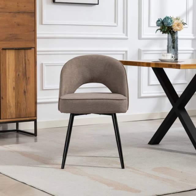 Artemis Home Ashley Fabric Dining Chairs - Set of 2 in Brown Size: 2 Pack Brown Unisex 2 Pack