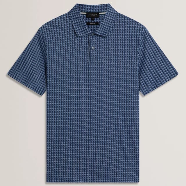 Ted Baker Ted SS Paint GeoPolo Sn62 Navy male S (2)