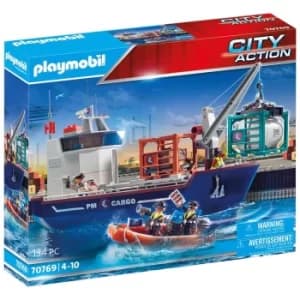Playmobil Cargo Ship with Boat (70769)