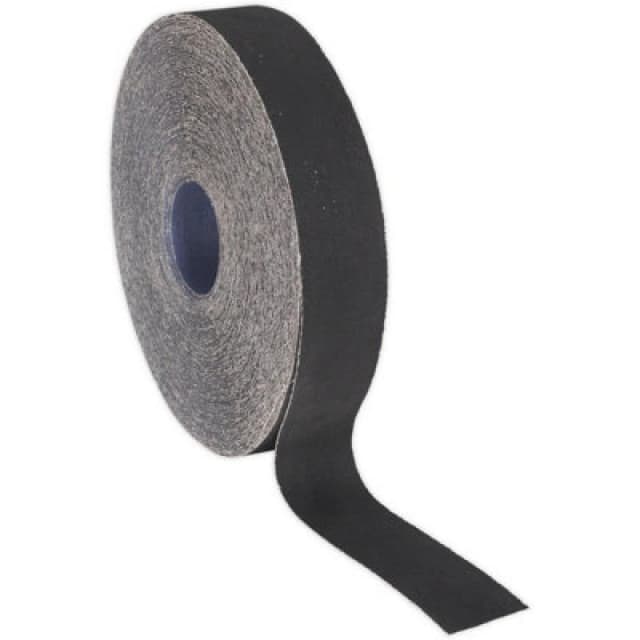 Loops Blue Twill Emery Roll - 25mm x 50m - Flexible & Tear Resistant - 40 Grit Multi