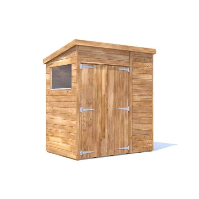 Dunster House Garden Shed 1.8 X 1.2M (6' X 4') 15mm Walls Outdoor Storage Window, Pent Roof & Window, Overlord Modular