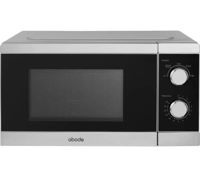 Abode AMM2007SS 20L Manual Microwave in Silver Stainless Steel unisex 20L
