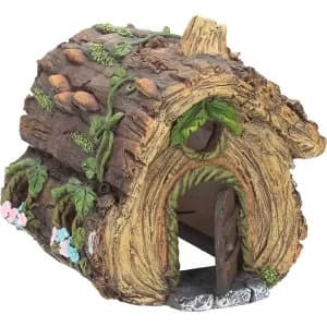 Hollow Log House Fairy Ornament