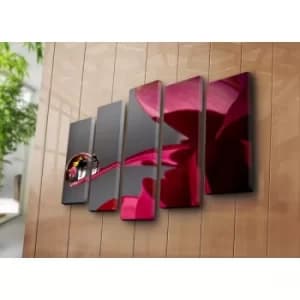 5PATK-123 Multicolor Decorative Canvas Painting (5 Pieces)