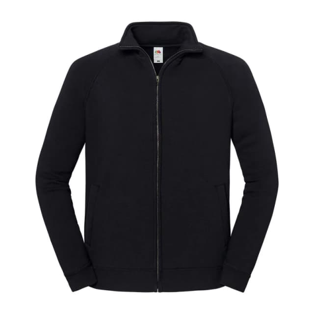Fruit of the Loom Mens Iconic Premium Sweat Jacket in Black Size: Small Black Male S