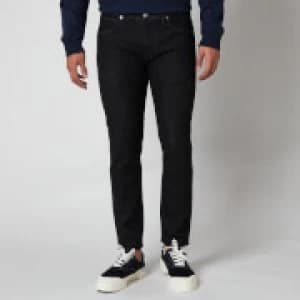 Edwin Mens Ed-85 Slim Tapered CS Ayano Drop Crotch Rinsed Jeans - Black - W30/L32