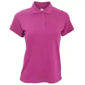 B&C Safran Pure Ladies Short Sleeve Polo Shirt (XS) (Fuchsia)