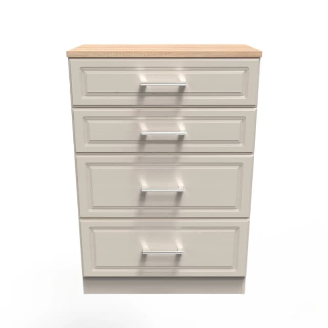 Ready Assembled 2 U Norfolk 4 Drawer Deep Chest (Ready Assembled) in Taupe Size: Medium Taupe Unisex Medium