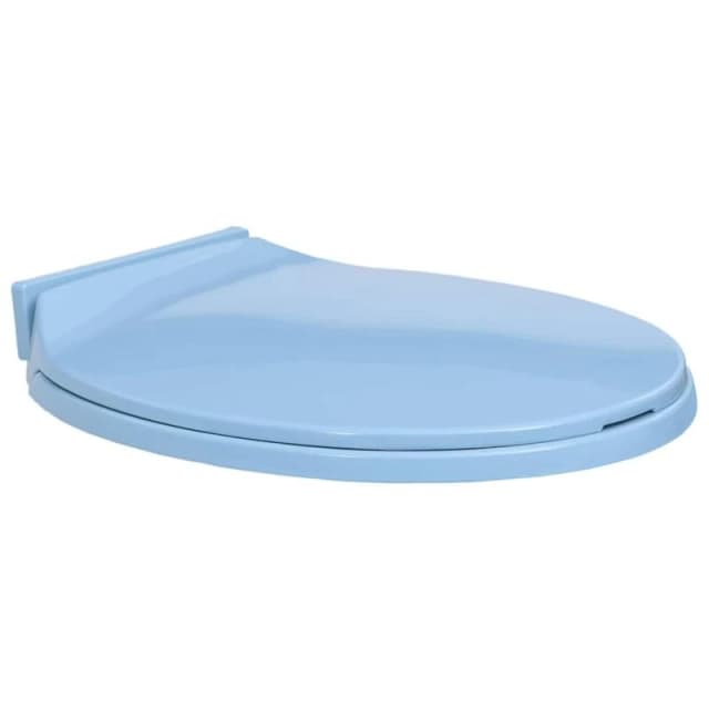 VIDAXL Soft-Close Toilet Seat Blue Oval Vidaxl 8719883818764
