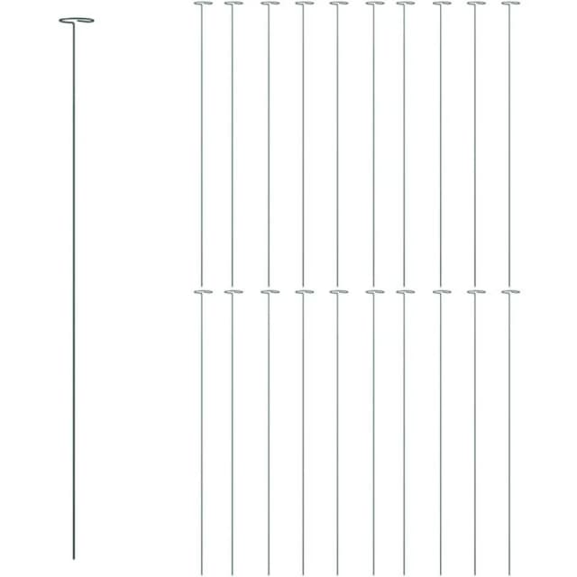 VIDAXL Garden Plant Stakes 20 pcs Dark Green 91cm Steel Vidaxl 8720845670498